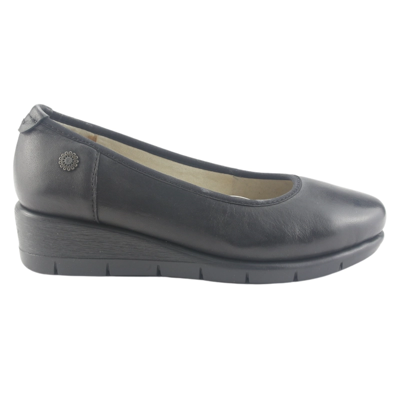 ZAPATO DE CUERO CHALADA MUJER CALAFATE-4 NEGRO CASUAL - 1