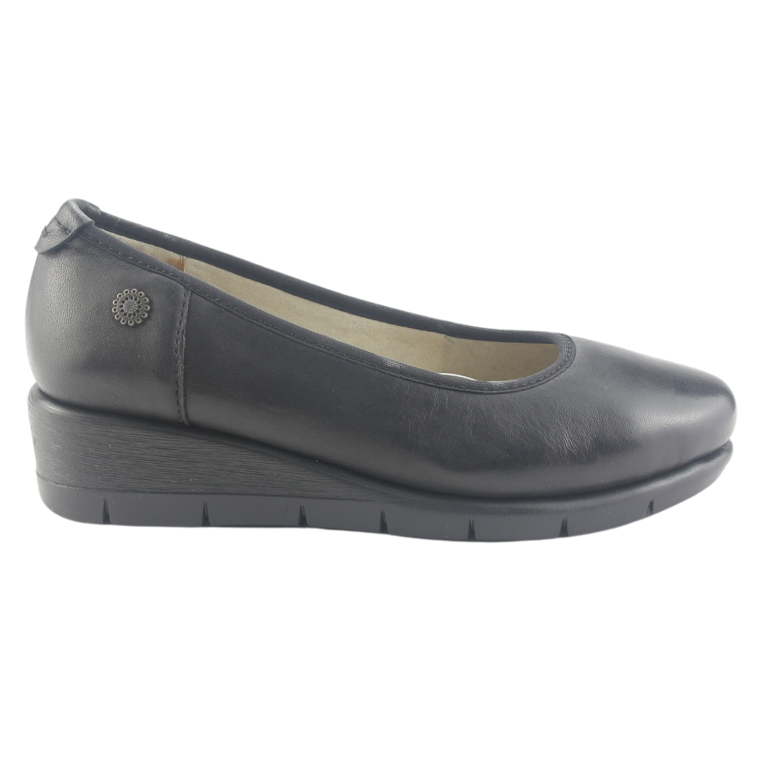 ZAPATO DE CUERO CHALADA MUJER CALAFATE-4 NEGRO CASUAL - 1