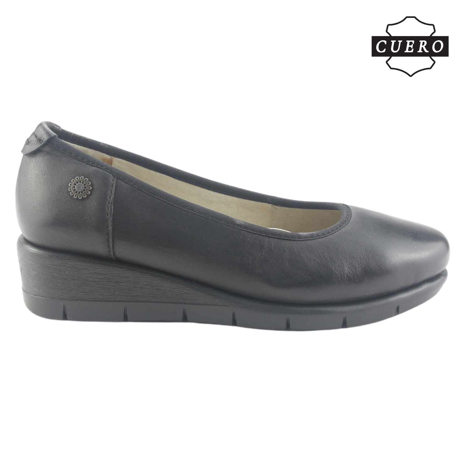 ZAPATO DE CUERO CHALADA MUJER CALAFATE-4 NEGRO CASUAL - 2