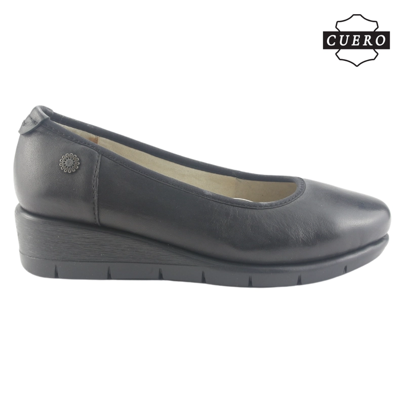 ZAPATO DE CUERO CHALADA MUJER CALAFATE-4 NEGRO CASUAL - 2