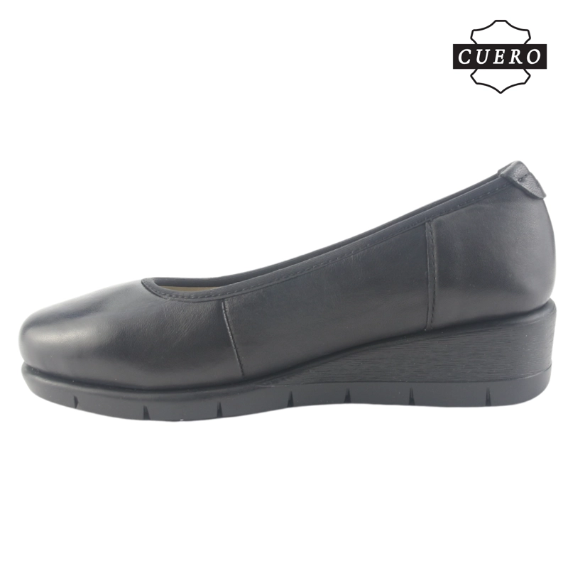 ZAPATO DE CUERO CHALADA MUJER CALAFATE-4 NEGRO CASUAL - 3