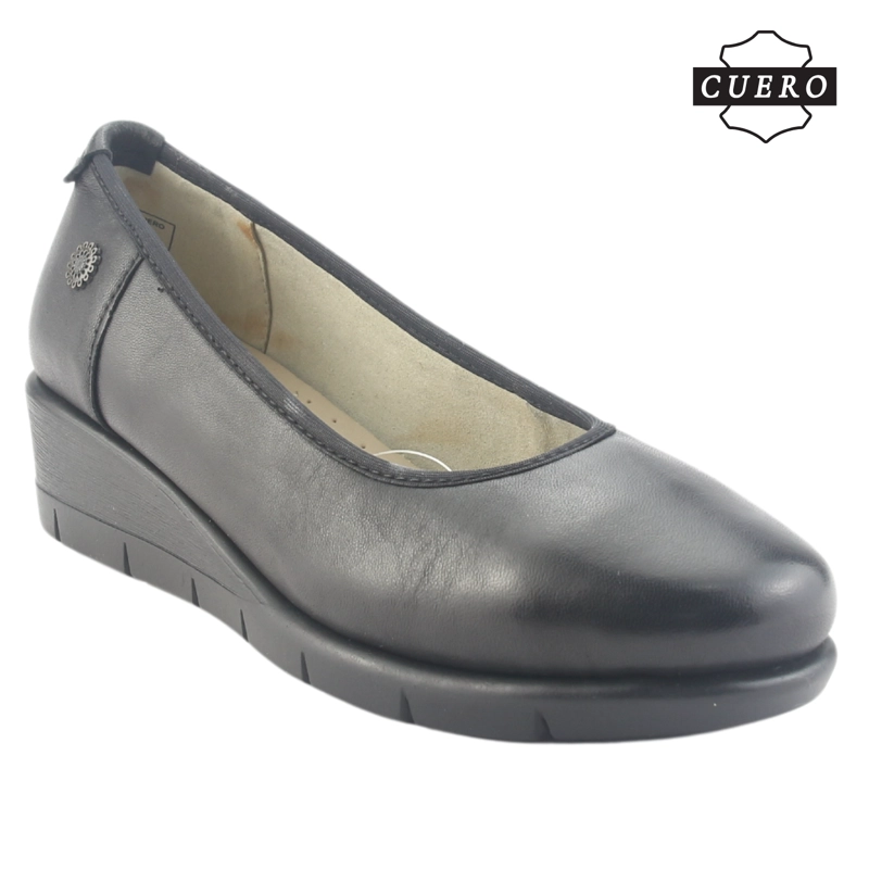 ZAPATO DE CUERO CHALADA MUJER CALAFATE-4 NEGRO CASUAL - 4