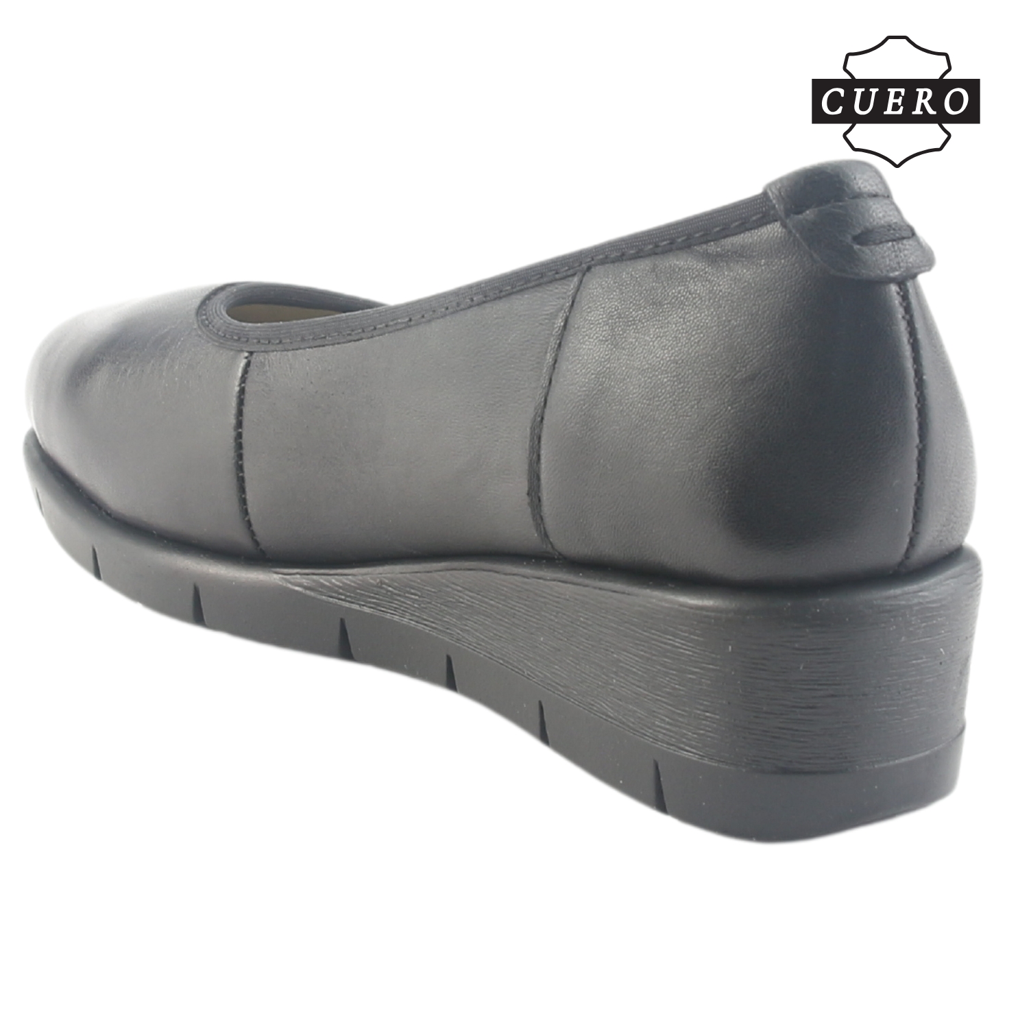 ZAPATO DE CUERO CHALADA MUJER CALAFATE-4 NEGRO CASUAL - 5