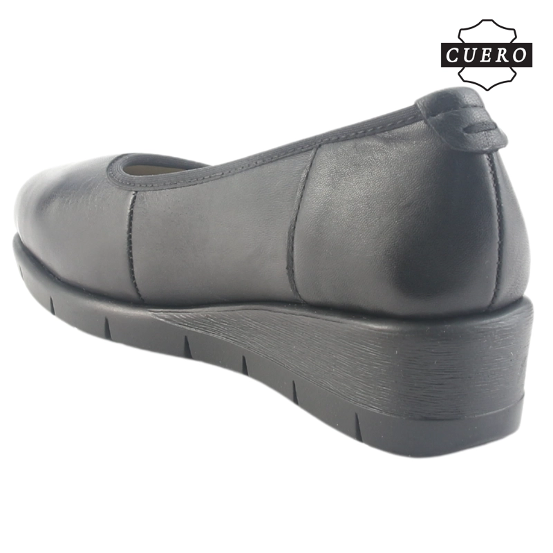 ZAPATO DE CUERO CHALADA MUJER CALAFATE-4 NEGRO CASUAL - 5