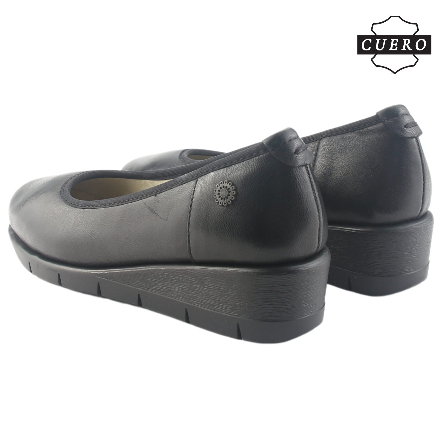 ZAPATO DE CUERO CHALADA MUJER CALAFATE-4 NEGRO CASUAL - 7