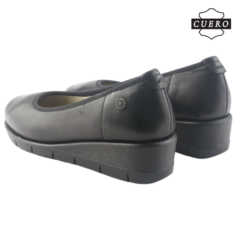 ZAPATO DE CUERO CHALADA MUJER CALAFATE-4 NEGRO CASUAL - 7