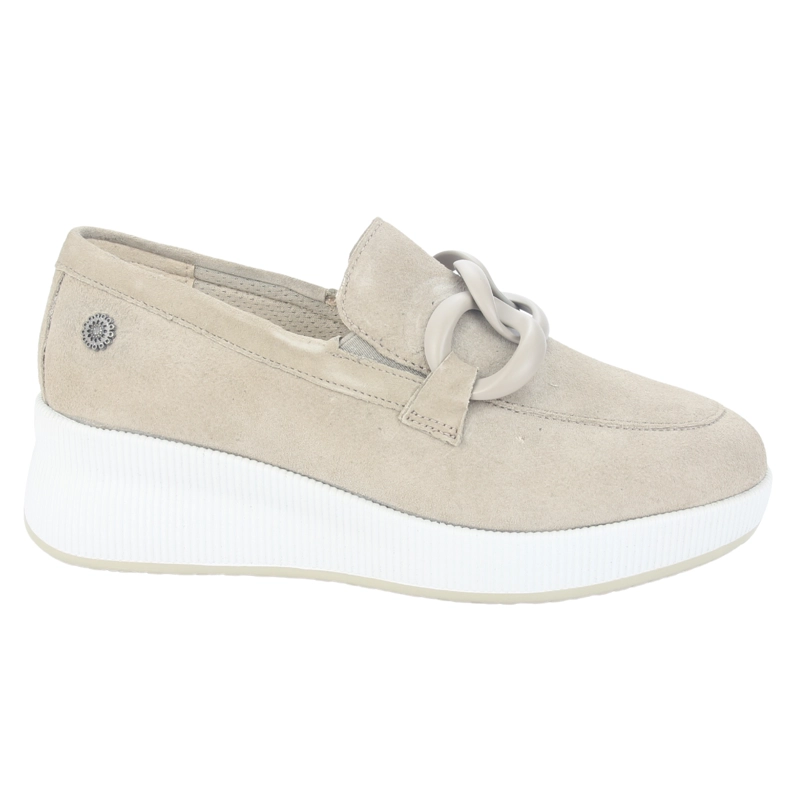 MOCASIN DE CUERO CHALADA MUJER IVANA-1 BEIGE CASUAL - 1