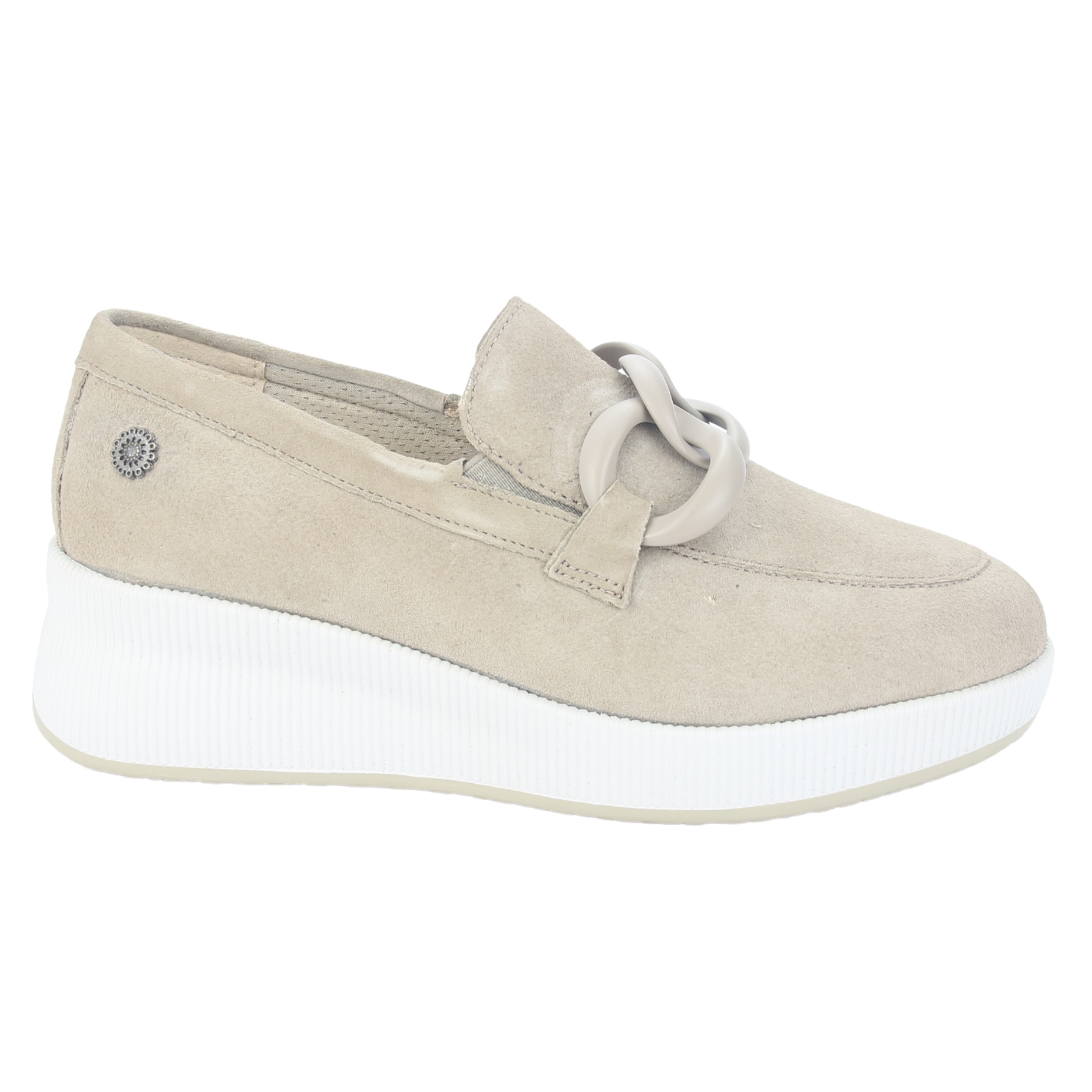 MOCASIN DE CUERO CHALADA MUJER IVANA-1 BEIGE CASUAL - 1