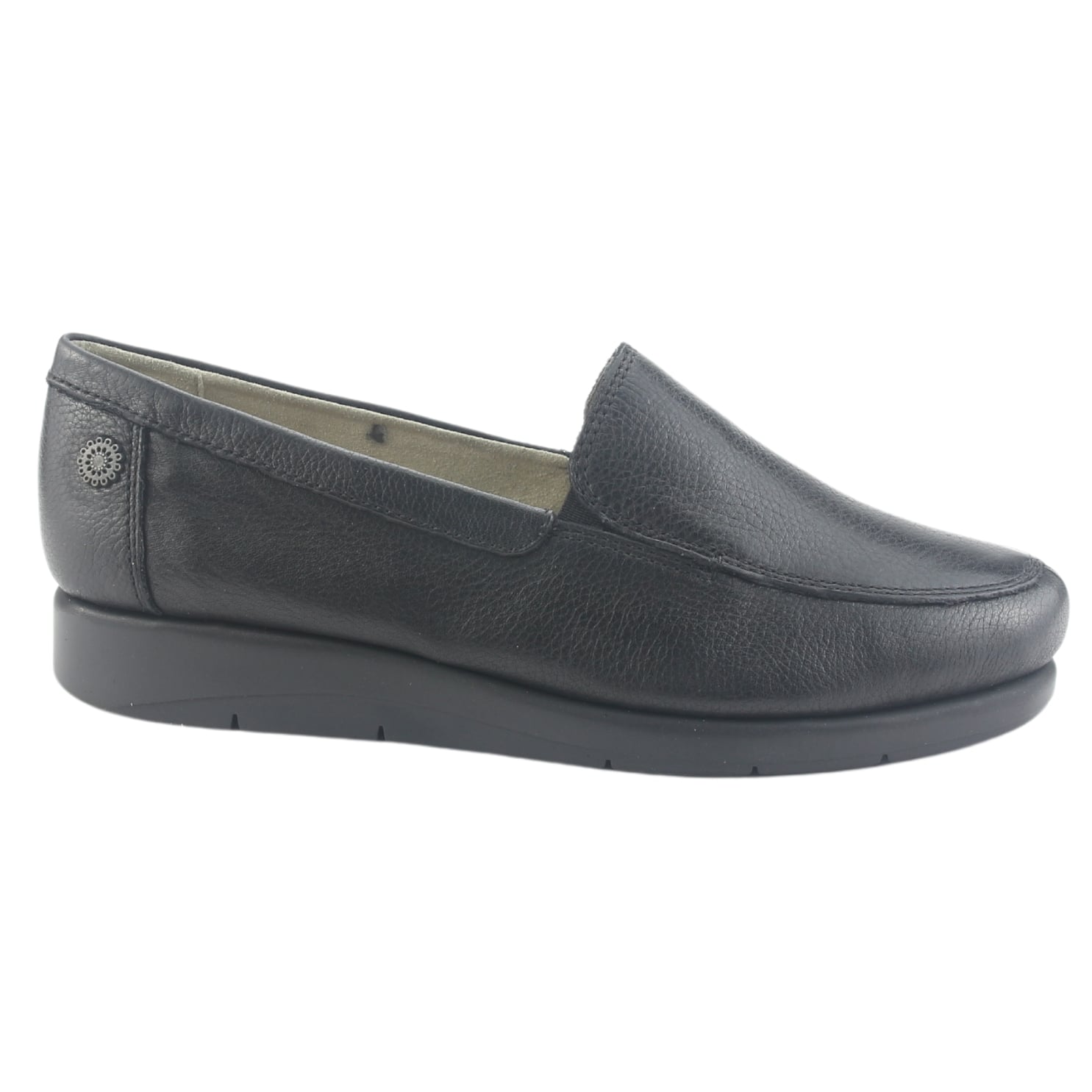 MOCASIN DE CUERO CHALADA MUJER CIRA-1 NEGRO CASUAL - 1