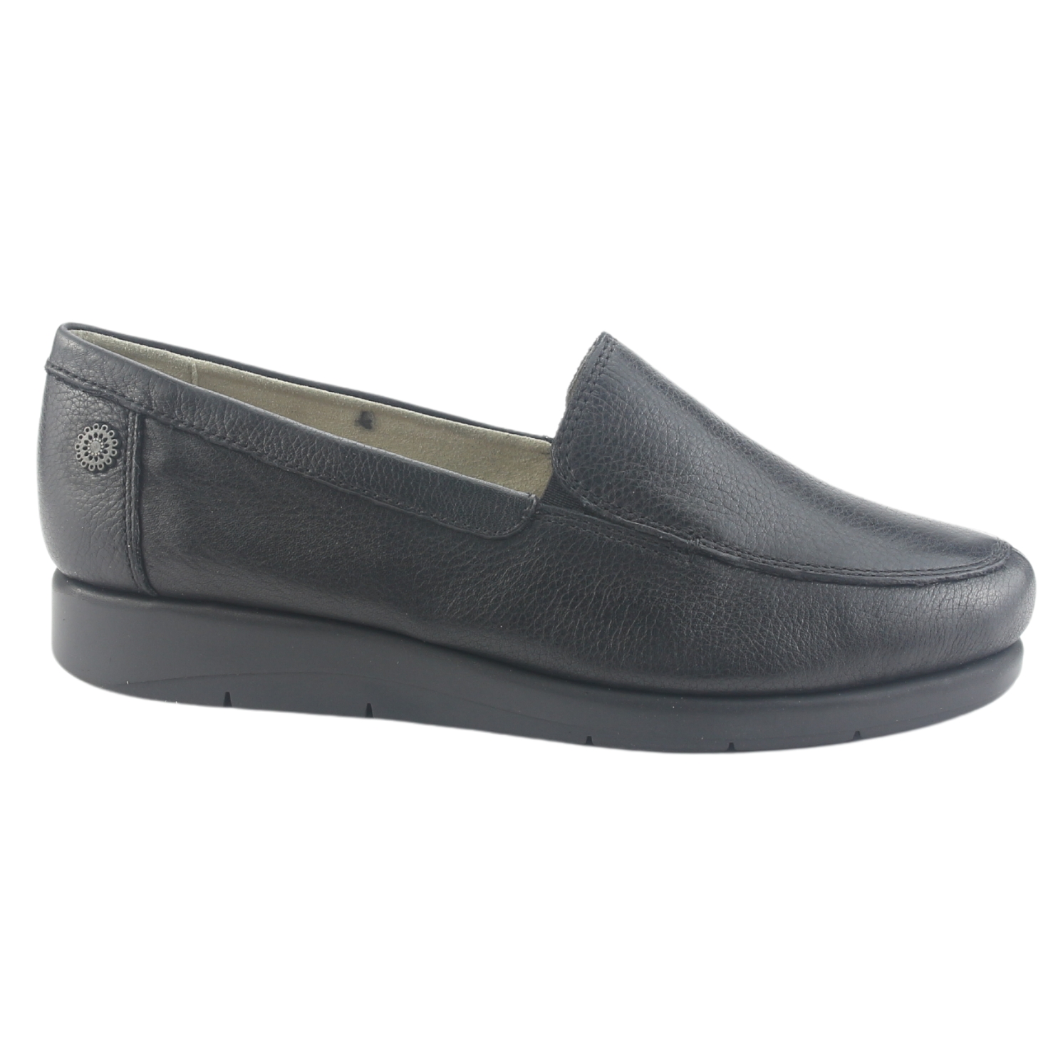 MOCASIN DE CUERO CHALADA MUJER CIRA-1 NEGRO CASUAL - 1