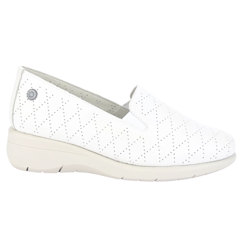 MOCASIN DE CUERO CHALADA MUJER CALA-2 BEIGE CASUAL - 1