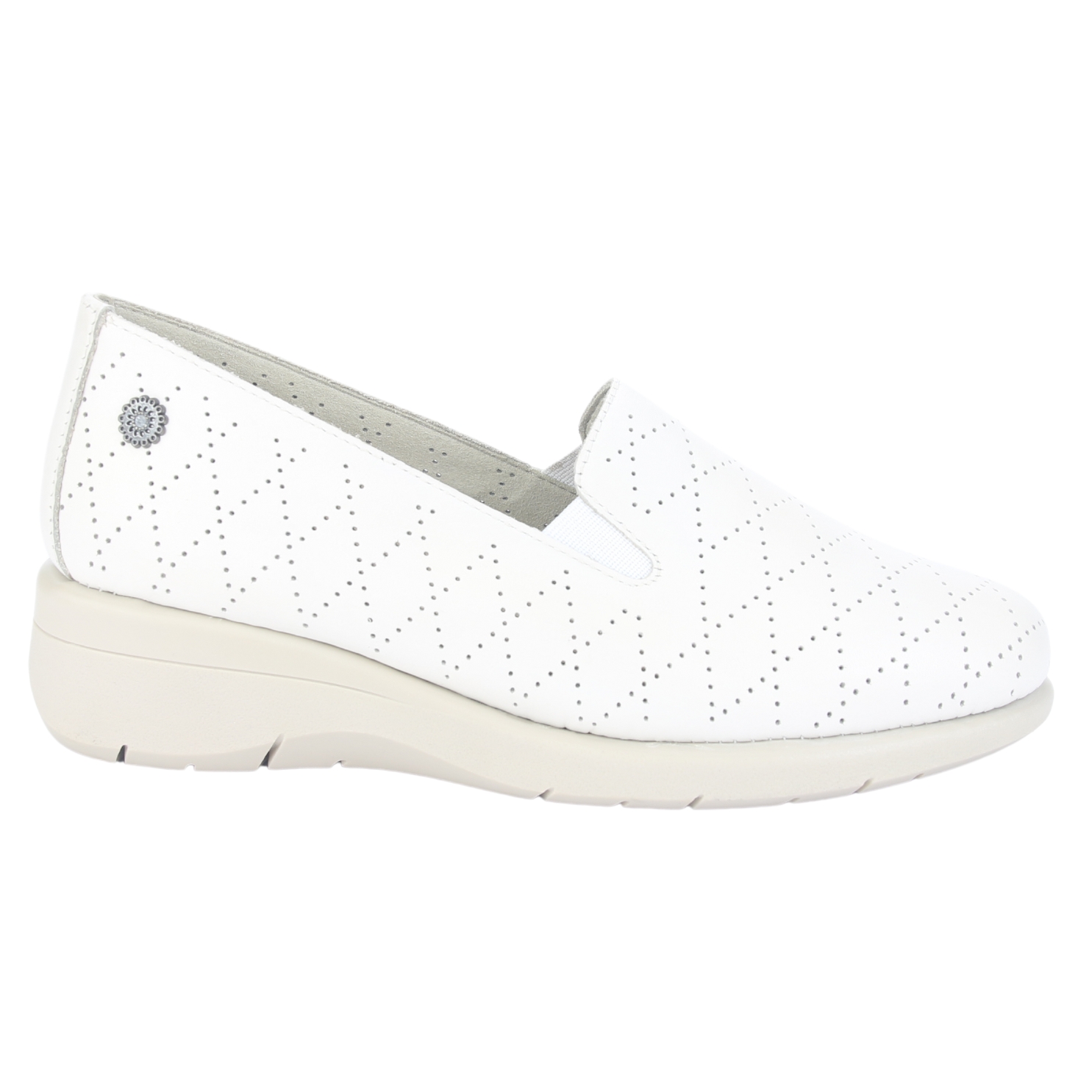 MOCASIN DE CUERO CHALADA MUJER CALA-2 BEIGE CASUAL - 1