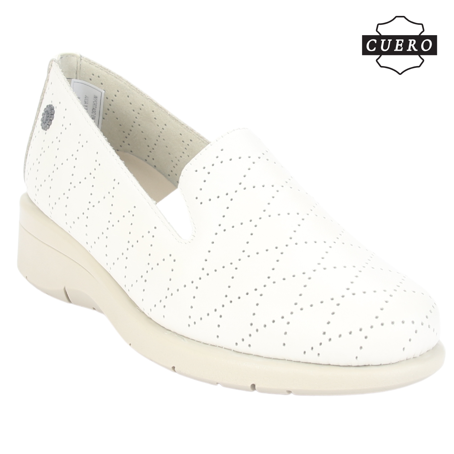 MOCASIN DE CUERO CHALADA MUJER CALA-2 BEIGE CASUAL - 4