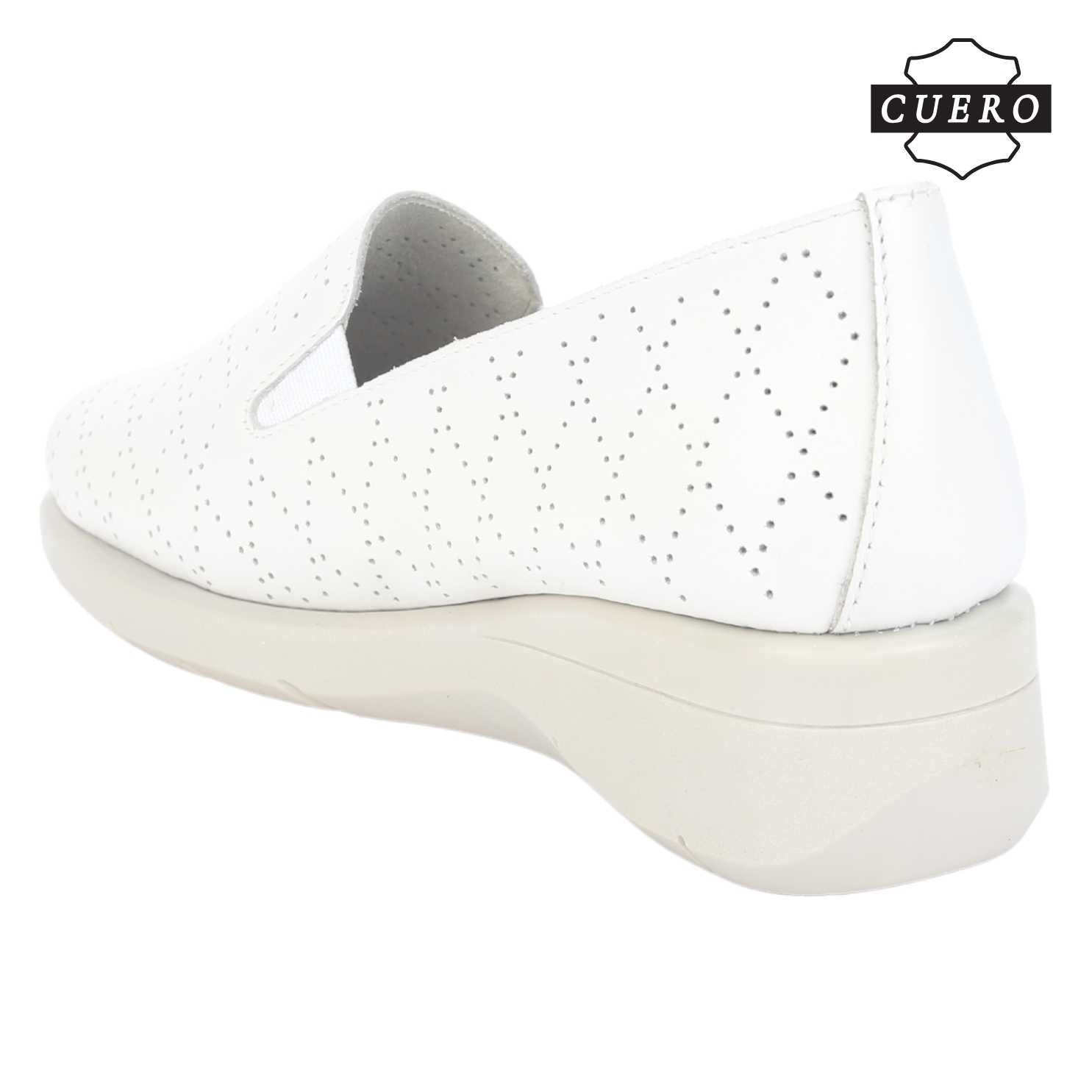 MOCASIN DE CUERO CHALADA MUJER CALA-2 BEIGE CASUAL - 5
