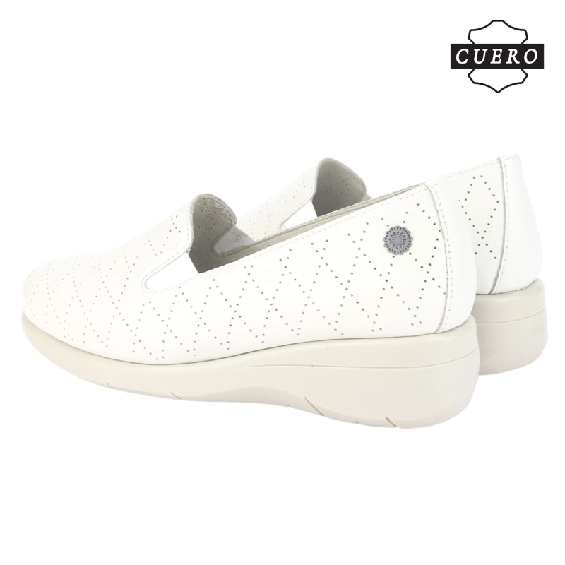 MOCASIN DE CUERO CHALADA MUJER CALA-2 BEIGE CASUAL - 7