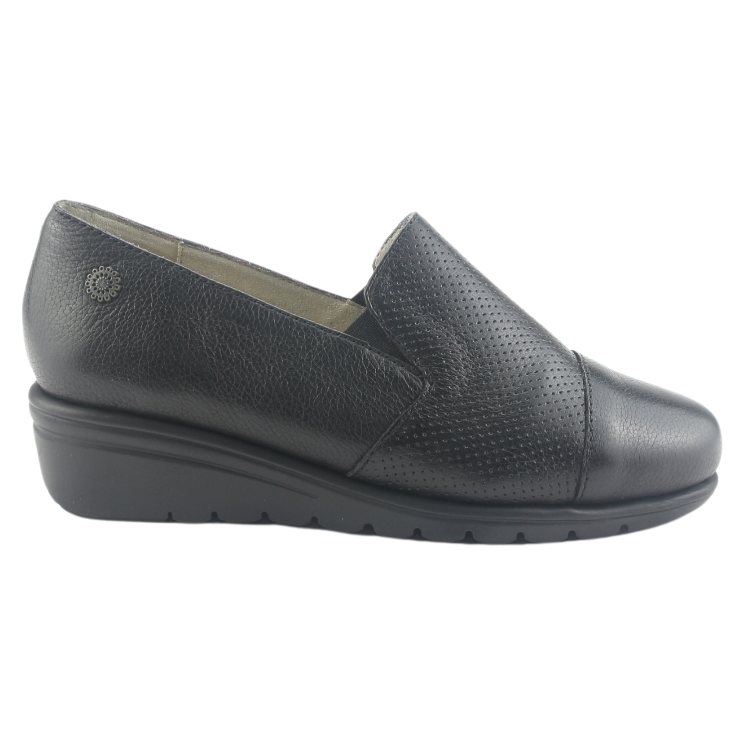 ZAPATO DE CUERO CHALADA MUJER CASIA-1 NEGRO CASUAL - 1