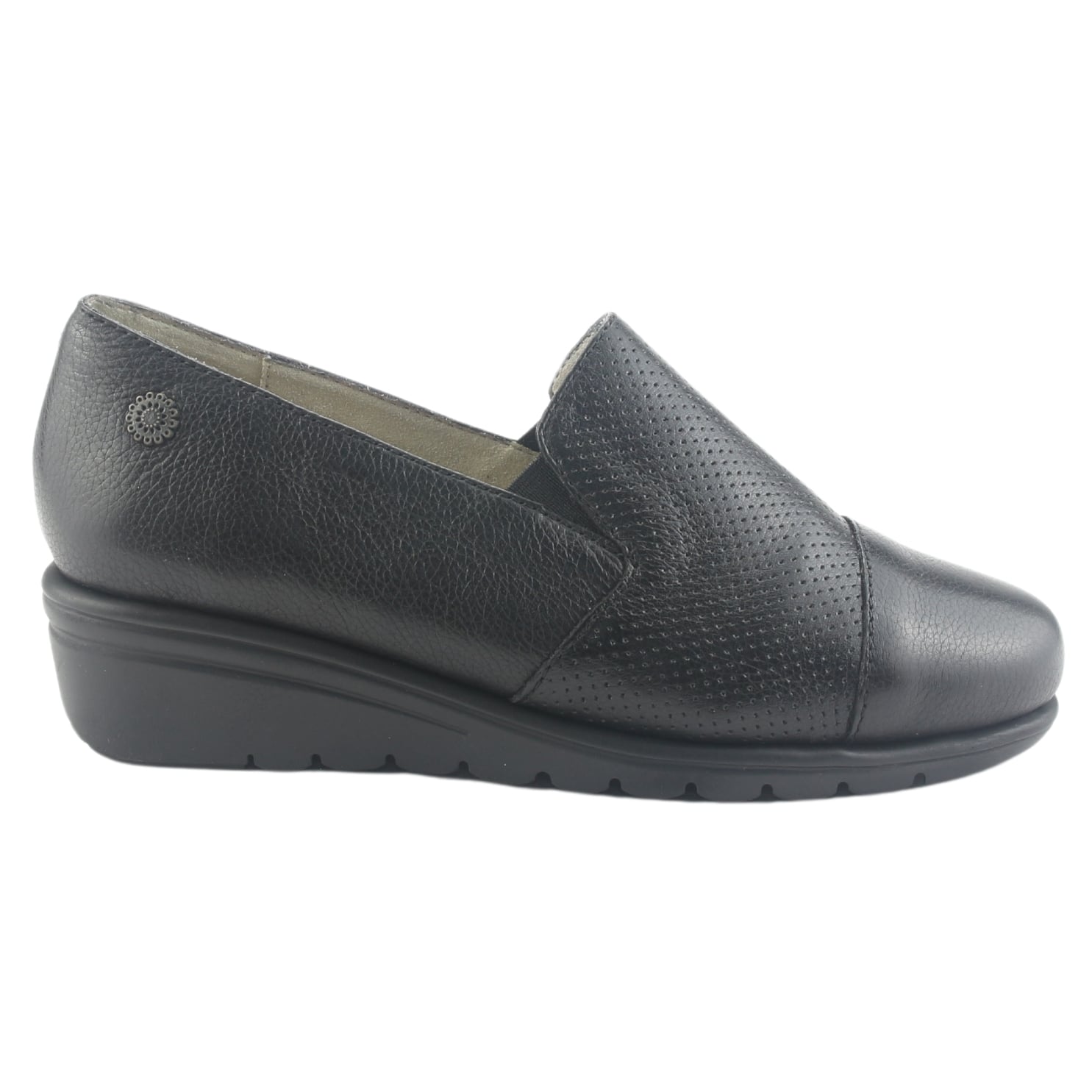 ZAPATO DE CUERO CHALADA MUJER CASIA-1 NEGRO CASUAL - 1