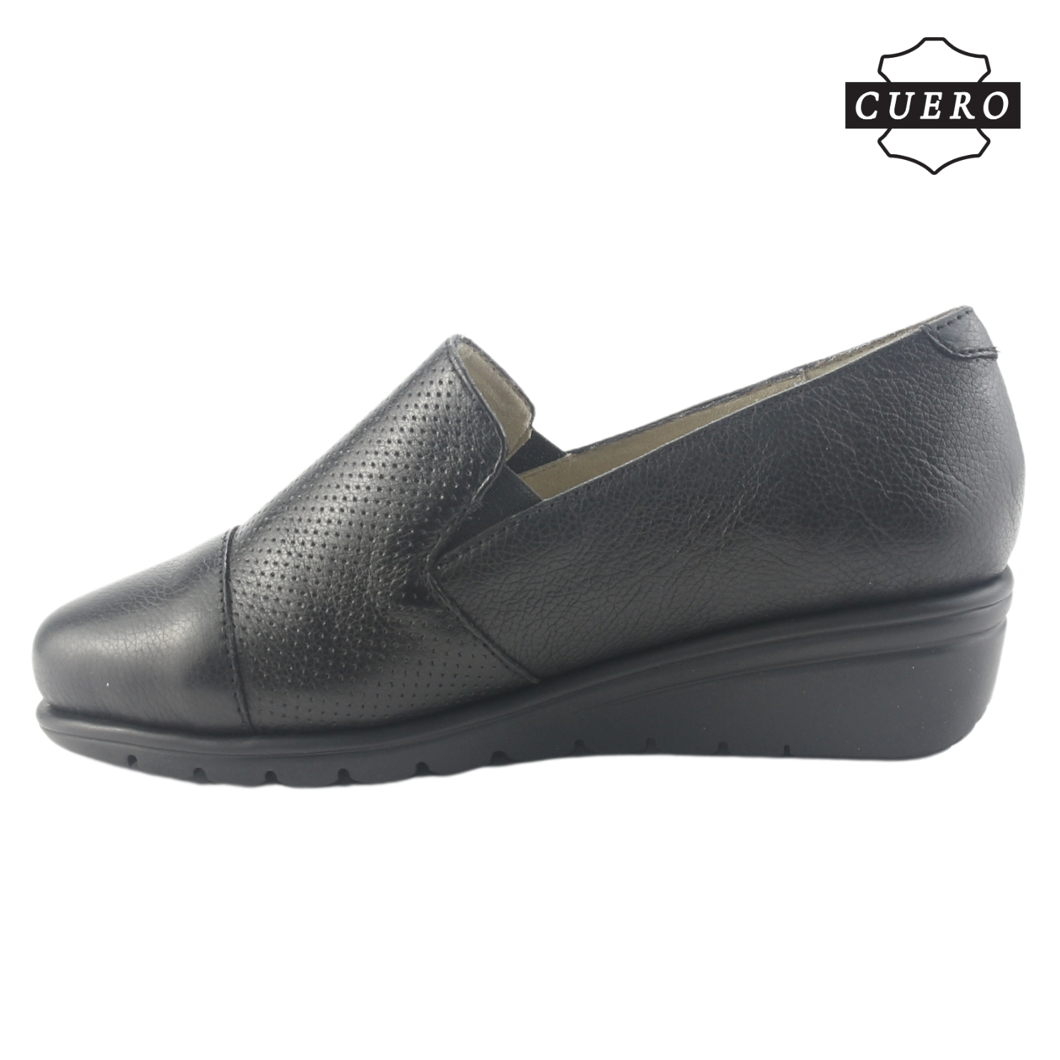 ZAPATO DE CUERO CHALADA MUJER CASIA-1 NEGRO CASUAL - 3