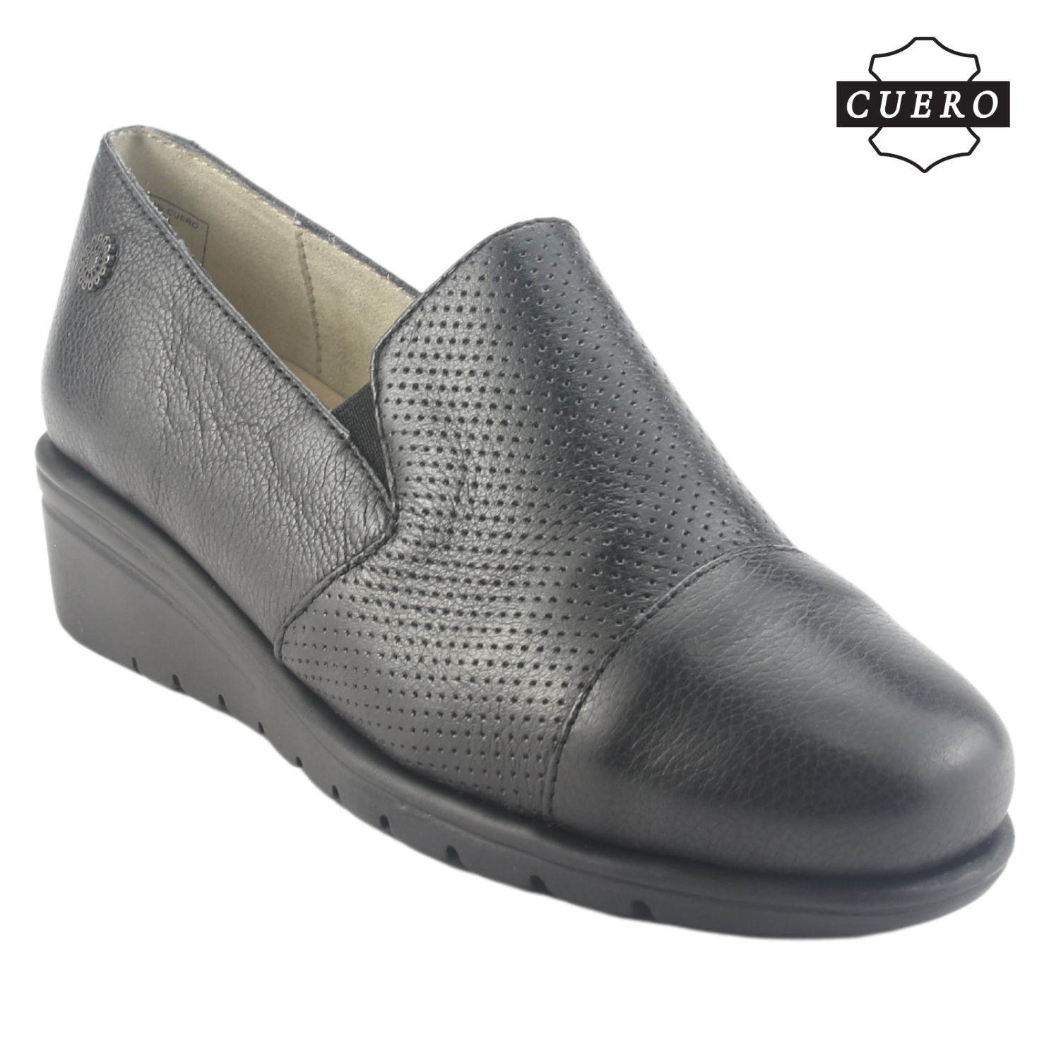 ZAPATO DE CUERO CHALADA MUJER CASIA-1 NEGRO CASUAL - 4