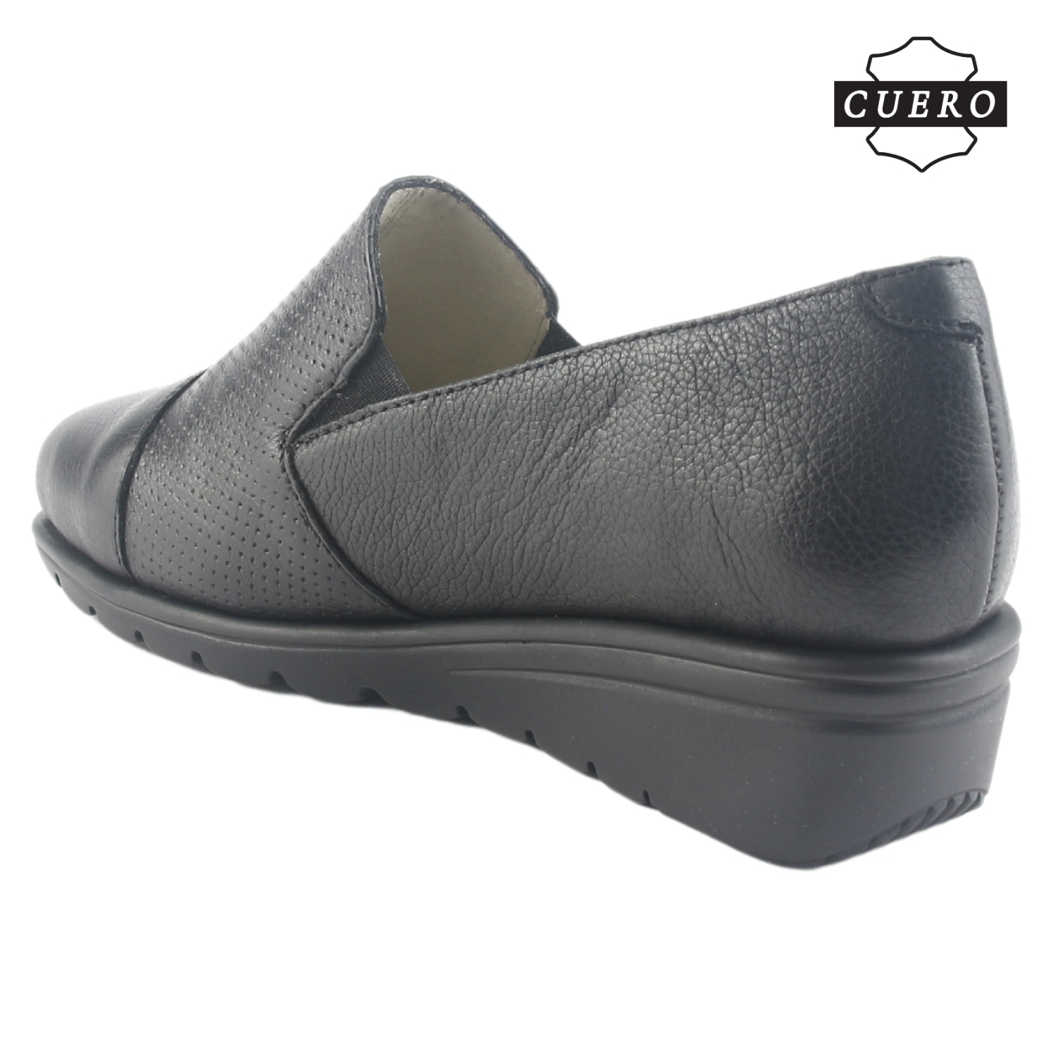 ZAPATO DE CUERO CHALADA MUJER CASIA-1 NEGRO CASUAL - 5