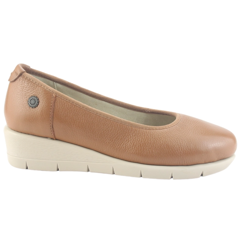 ZAPATO DE CUERO CHALADA MUJER CALAFATE-4 CAMEL CASUAL - 1