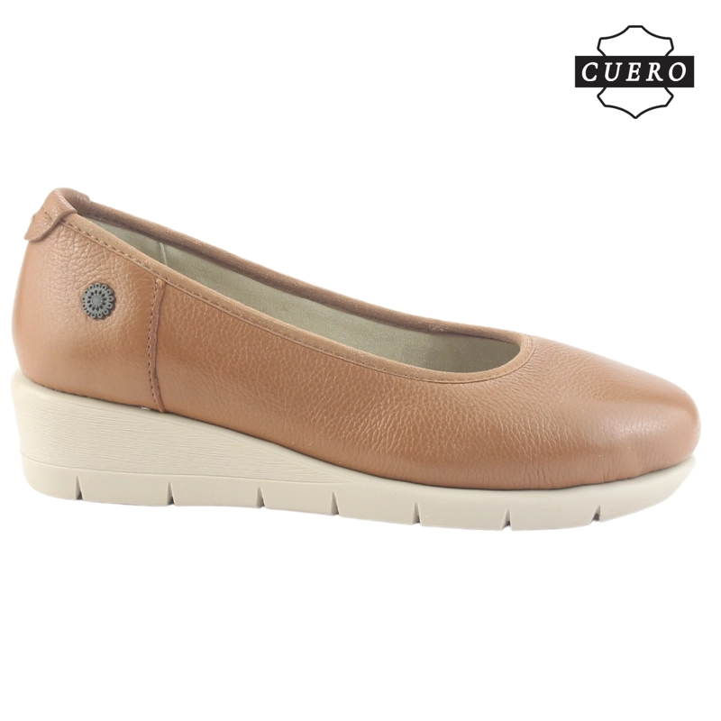 ZAPATO DE CUERO CHALADA MUJER CALAFATE-4 CAMEL CASUAL - 2