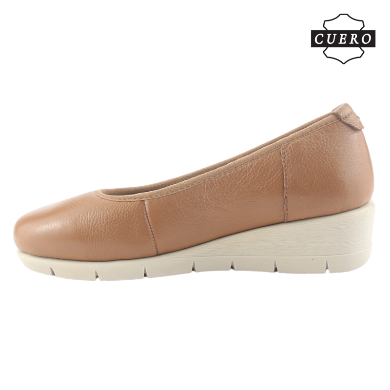 ZAPATO DE CUERO CHALADA MUJER CALAFATE-4 CAMEL CASUAL - 3