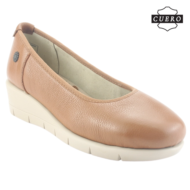 ZAPATO DE CUERO CHALADA MUJER CALAFATE-4 CAMEL CASUAL - 4