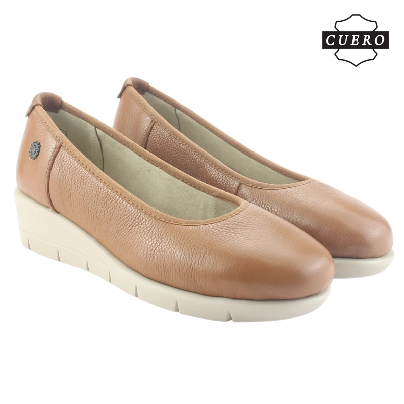 ZAPATO DE CUERO CHALADA MUJER CALAFATE-4 CAMEL CASUAL - 6