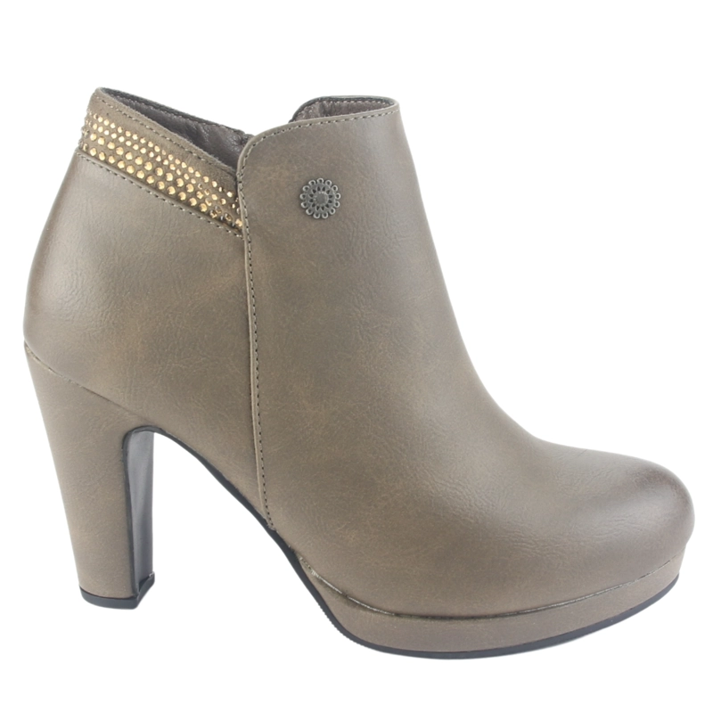 BOTIN CHALADA MUJER BAMBINA-21 TAUPE CASUAL - 1