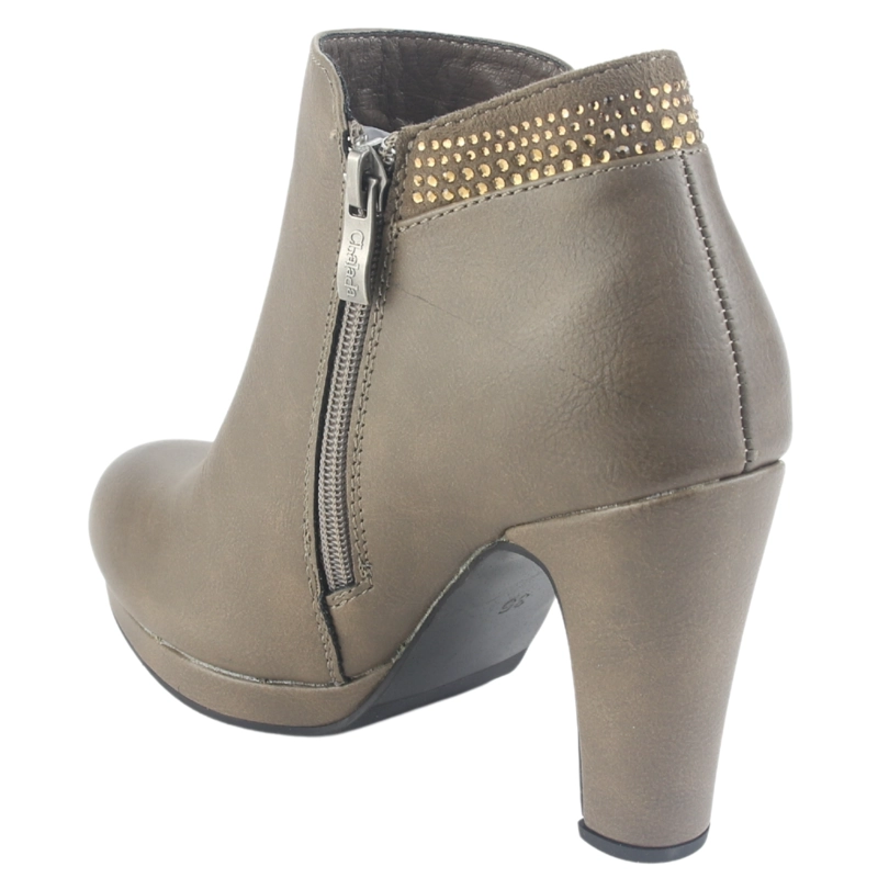 BOTIN CHALADA MUJER BAMBINA-21 TAUPE CASUAL - 4