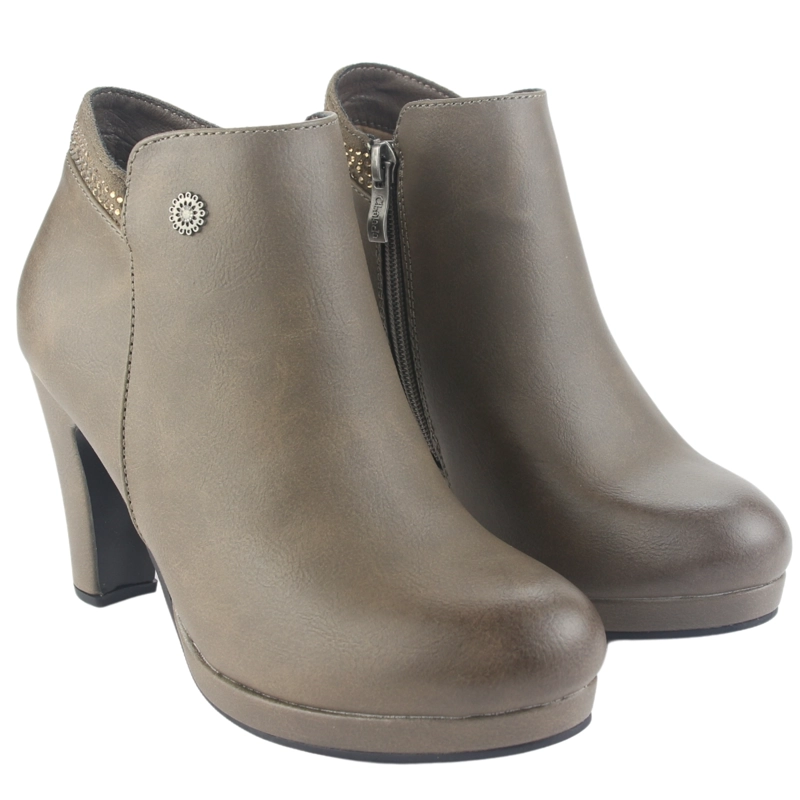 BOTIN CHALADA MUJER BAMBINA-21 TAUPE CASUAL - 5