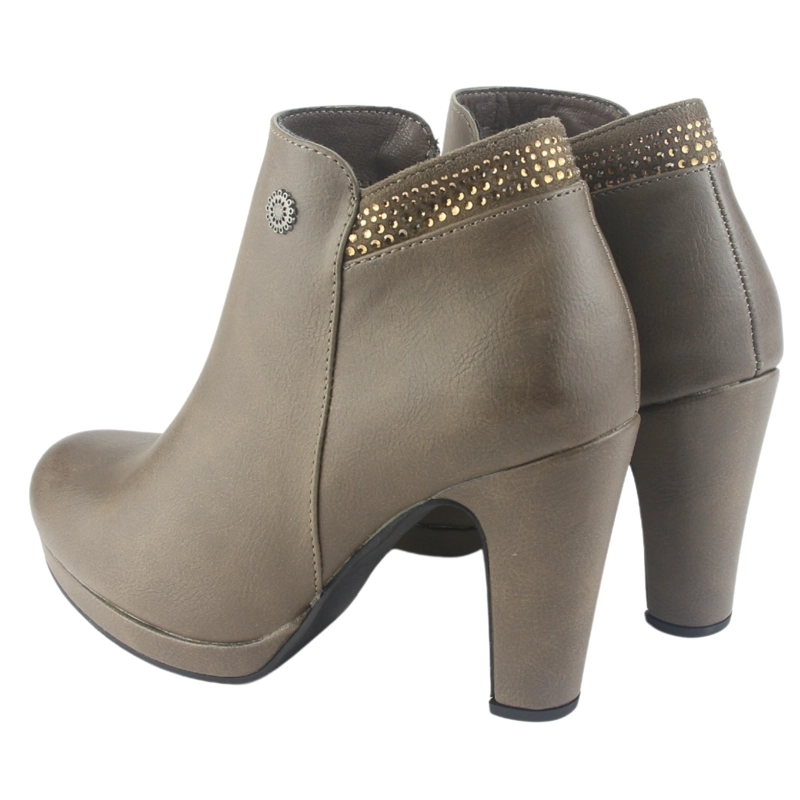 BOTIN CHALADA MUJER BAMBINA-21 TAUPE CASUAL - 6