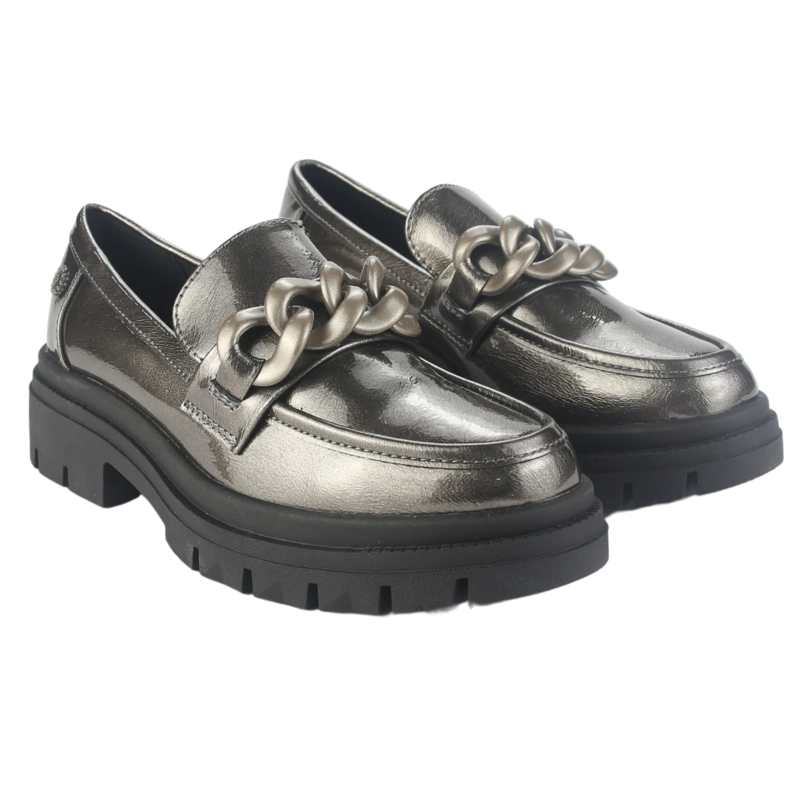 MOCASIN CHALADA MUJER SELINA-5 PLATEADO CASUAL - 5