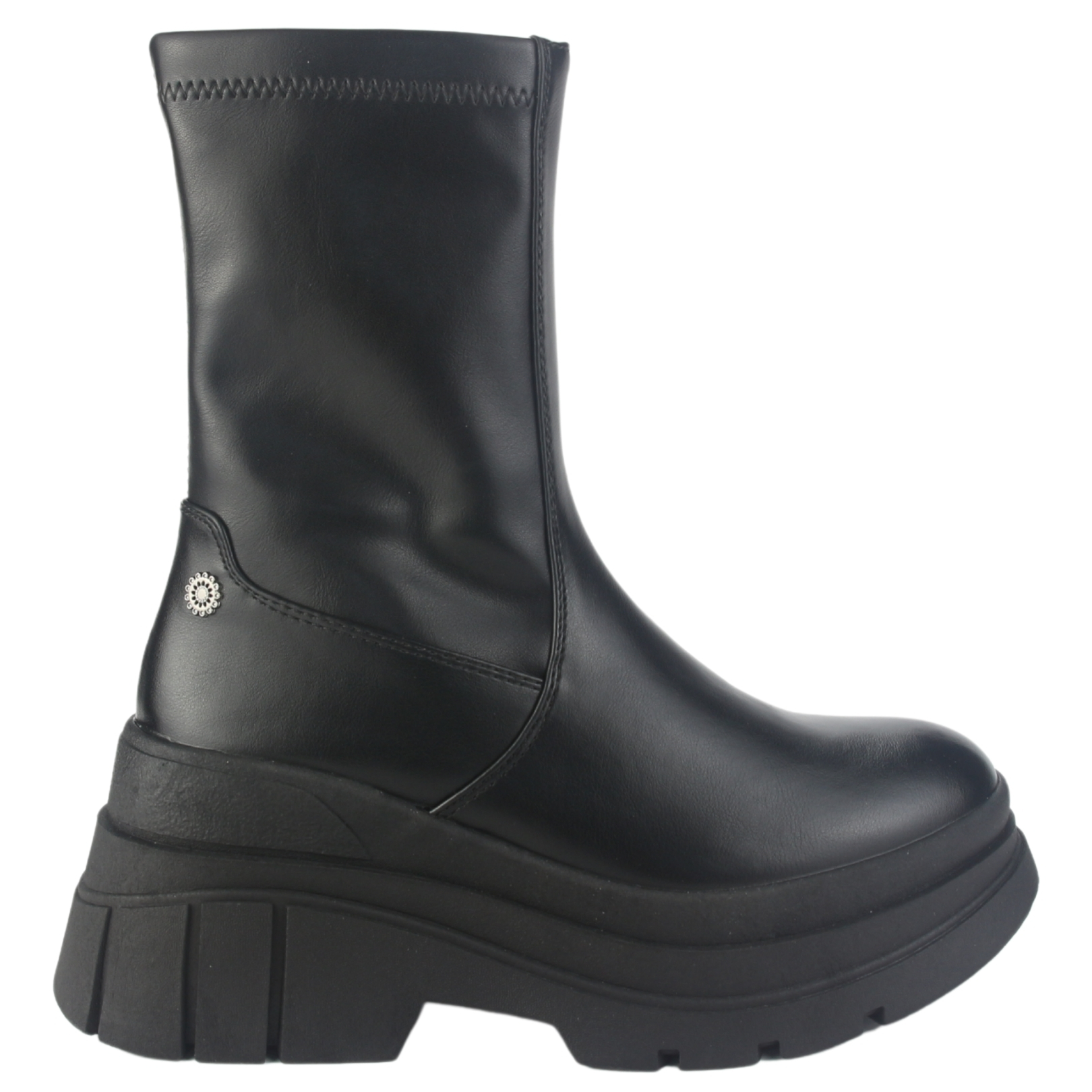 BOTIN CHALADA MUJER NATIRUS-1 NEGRO CASUAL - 1