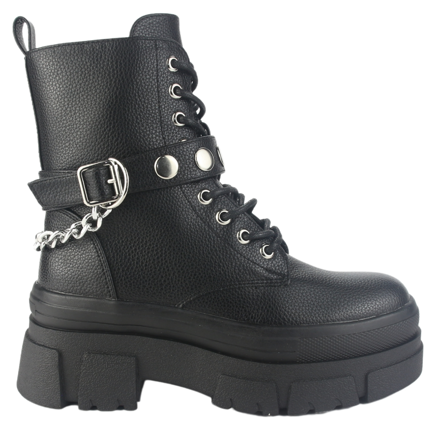 BOTIN CHALADA MUJER FLEY-3 NEGRO CASUAL - 1