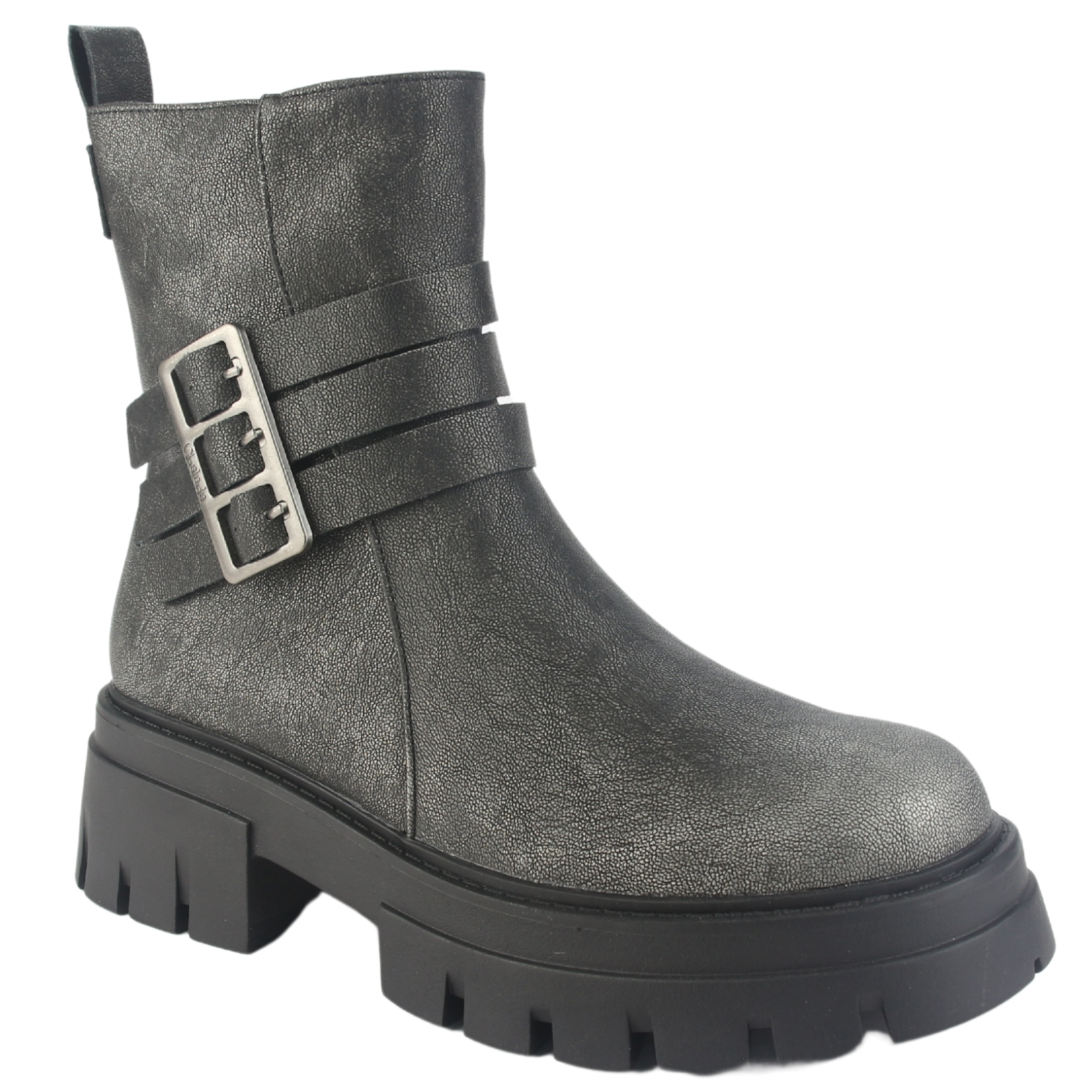 BOTIN CHALADA MUJER RUSTNEW-1 PLATEADO CASUAL - 3