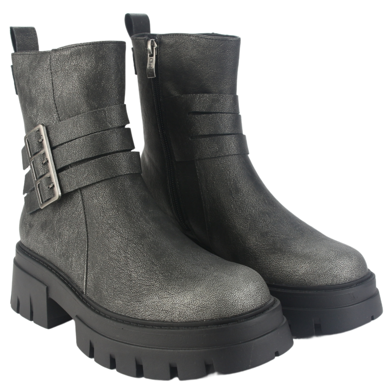 BOTIN CHALADA MUJER RUSTNEW-1 PLATEADO CASUAL - 5