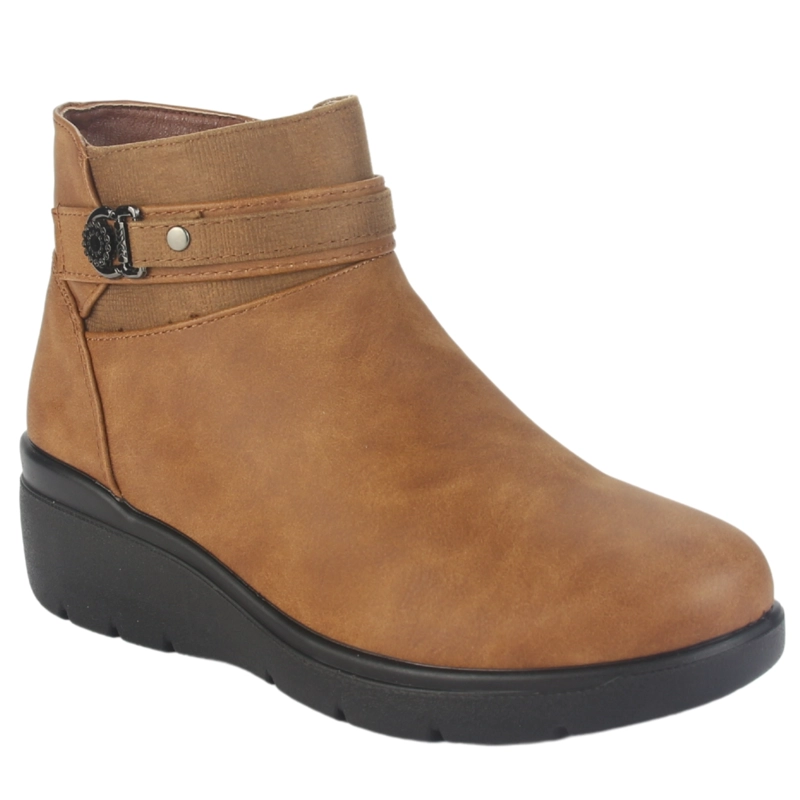 BOTIN CHALADA MUJER CURVE-5 TOSTADO CASUAL - 3