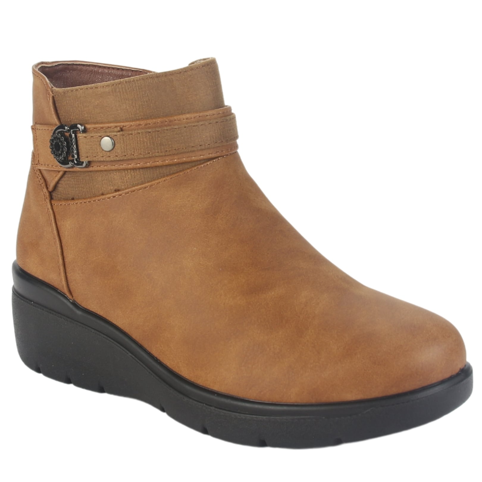BOTIN CHALADA MUJER CURVE-5 TOSTADO CASUAL - 3