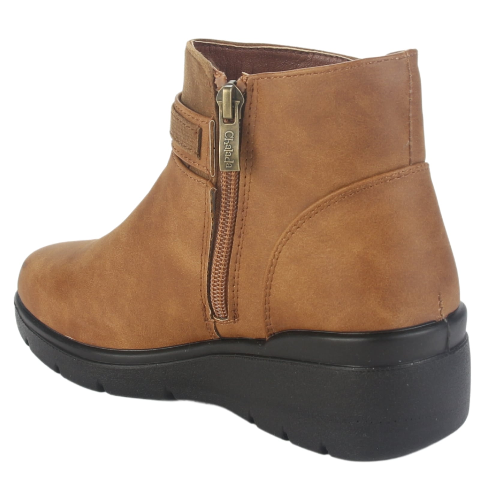 BOTIN CHALADA MUJER CURVE-5 TOSTADO CASUAL - 4