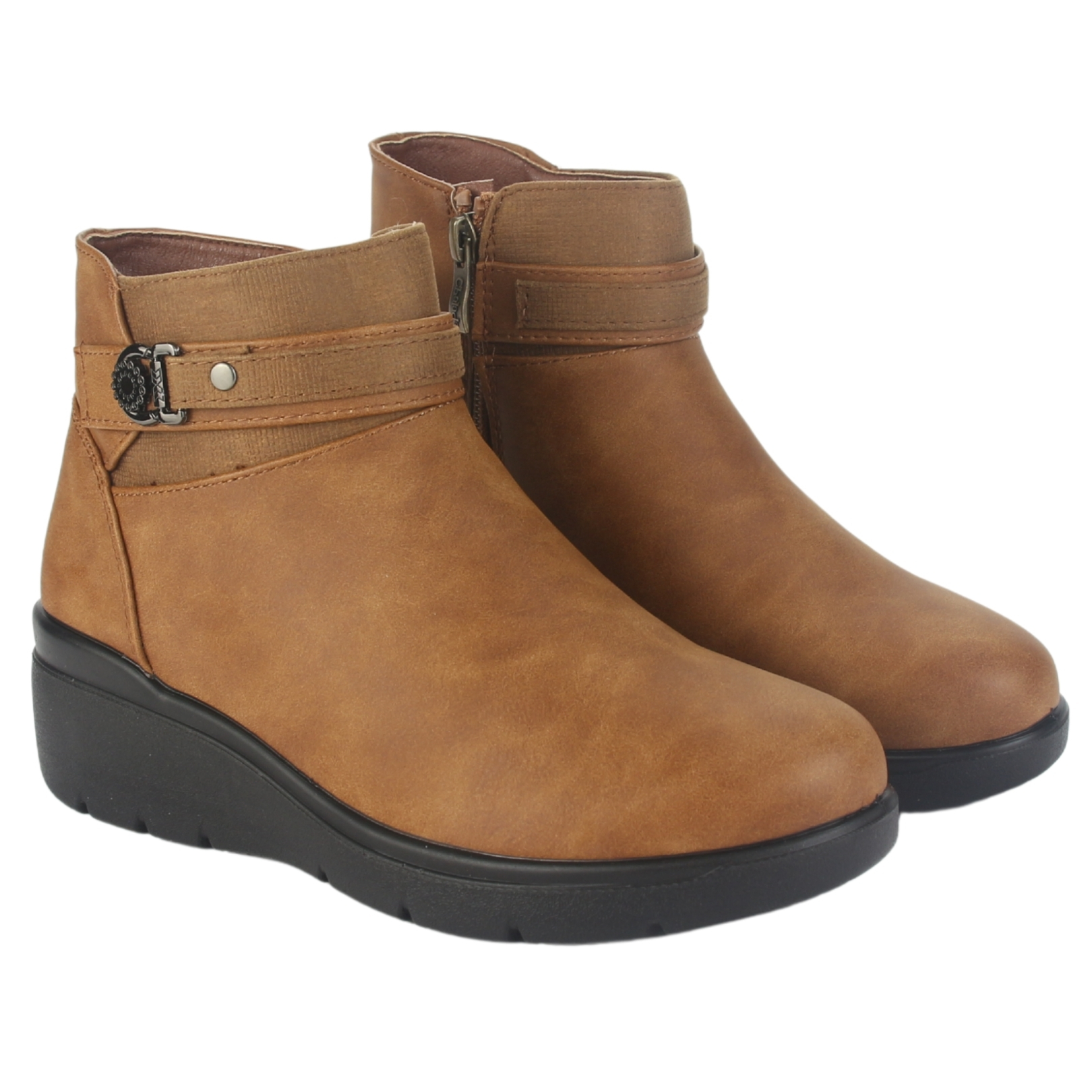BOTIN CHALADA MUJER CURVE-5 TOSTADO CASUAL - 5