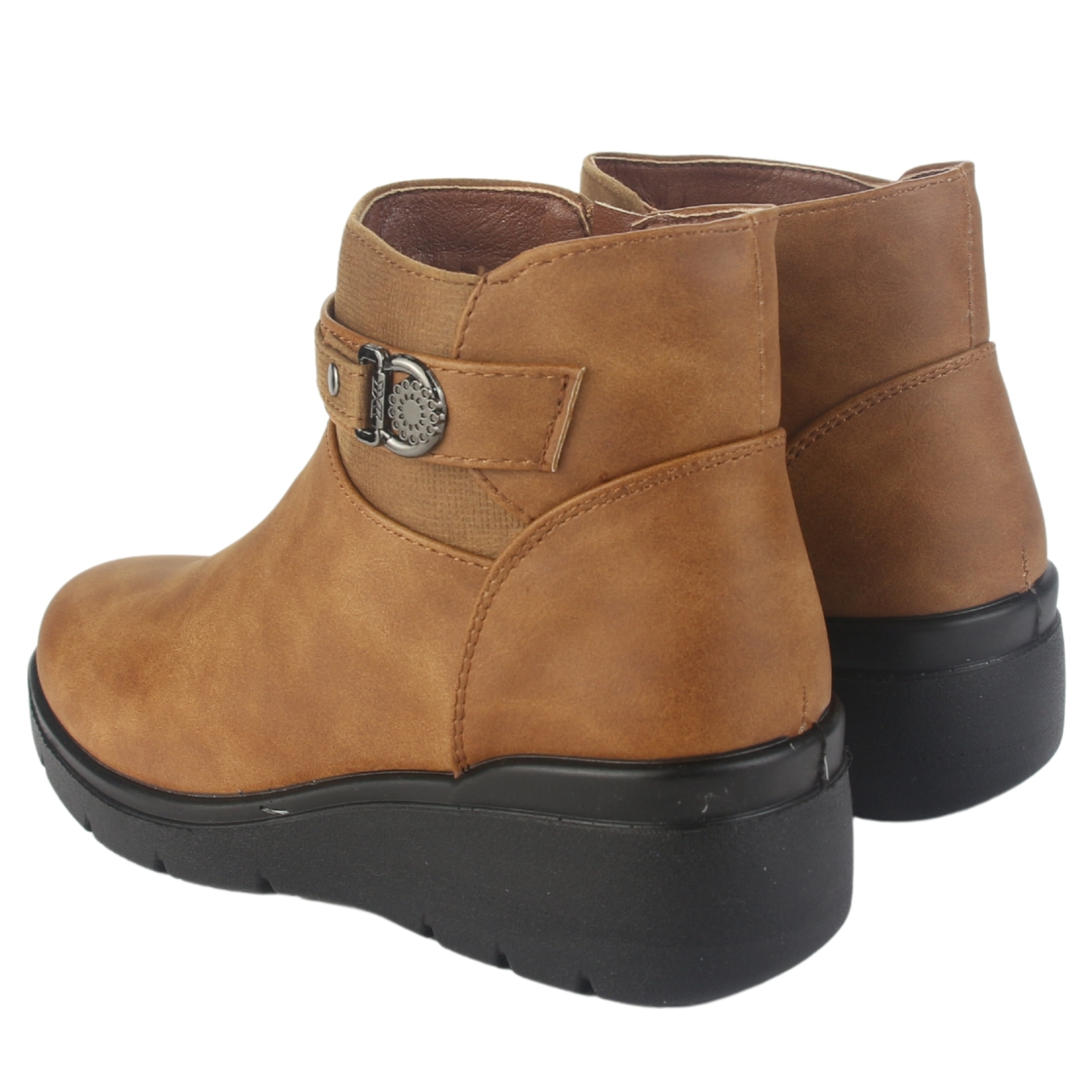 BOTIN CHALADA MUJER CURVE-5 TOSTADO CASUAL - 6