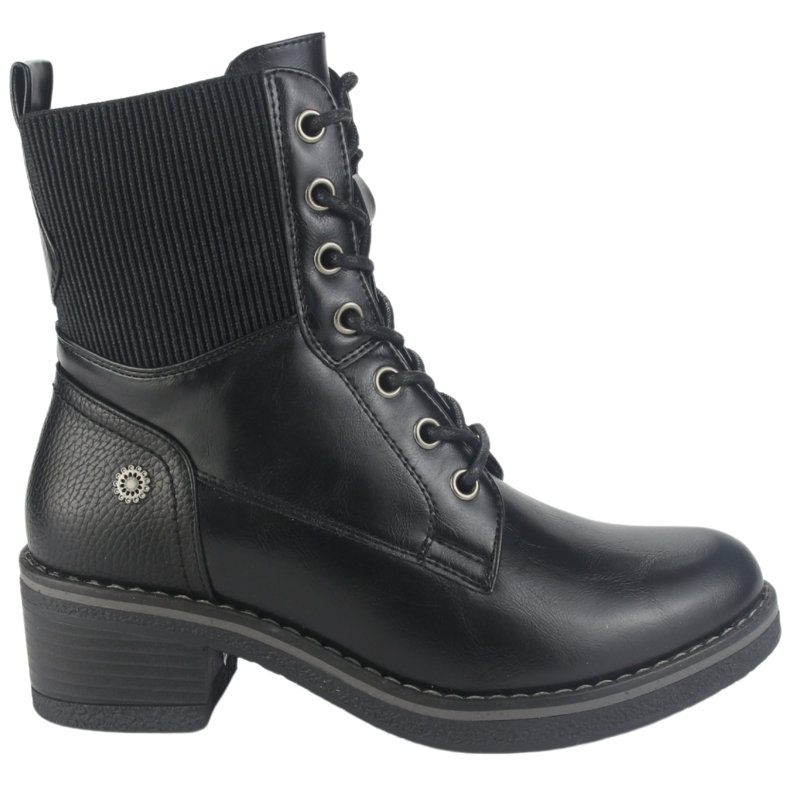 BOTIN CHALADA MUJER BRIKE-2 NEGRO CASUAL - 1