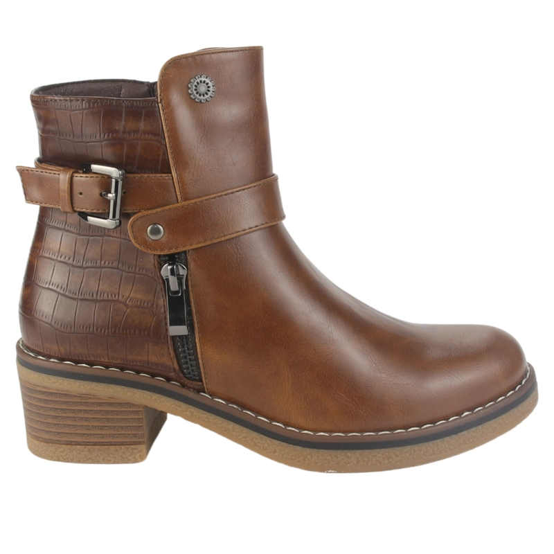 BOTIN CHALADA MUJER BRIKE-1 TOSTADO CASUAL - 1