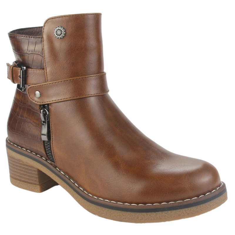 BOTIN CHALADA MUJER BRIKE-1 TOSTADO CASUAL - 3