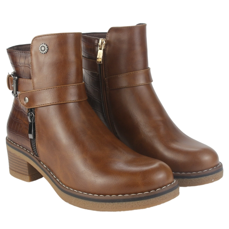 BOTIN CHALADA MUJER BRIKE-1 TOSTADO CASUAL - 5