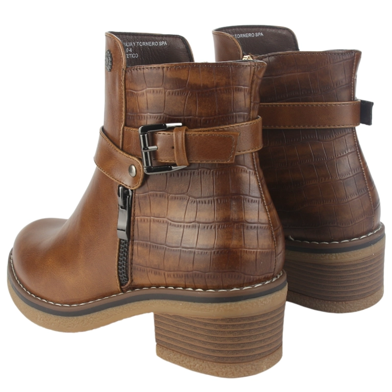 BOTIN CHALADA MUJER BRIKE-1 TOSTADO CASUAL - 6