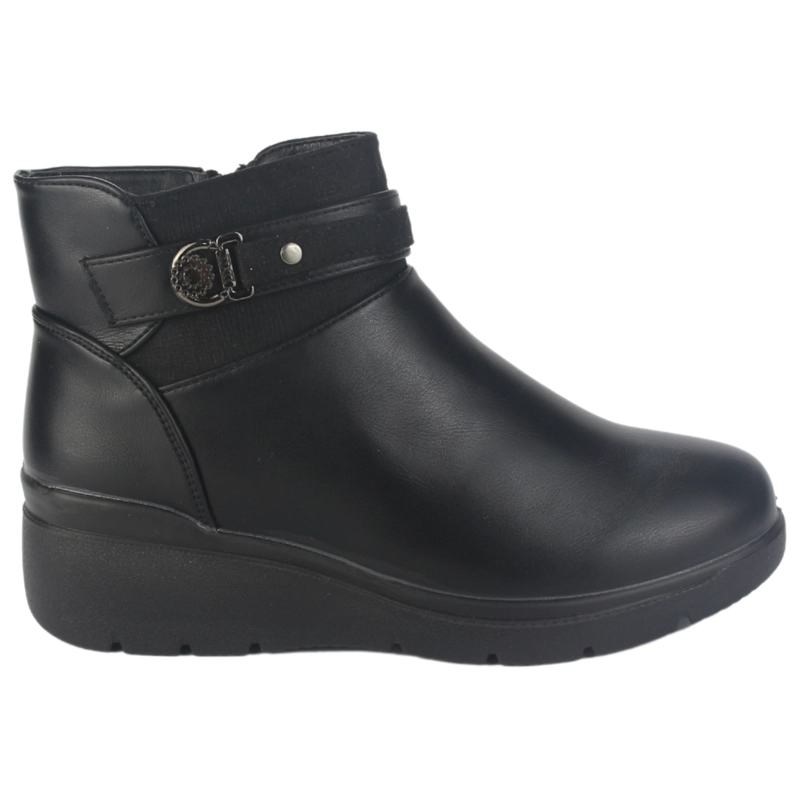 BOTIN CHALADA MUJER CURVE-5 NEGRO CASUAL - 1