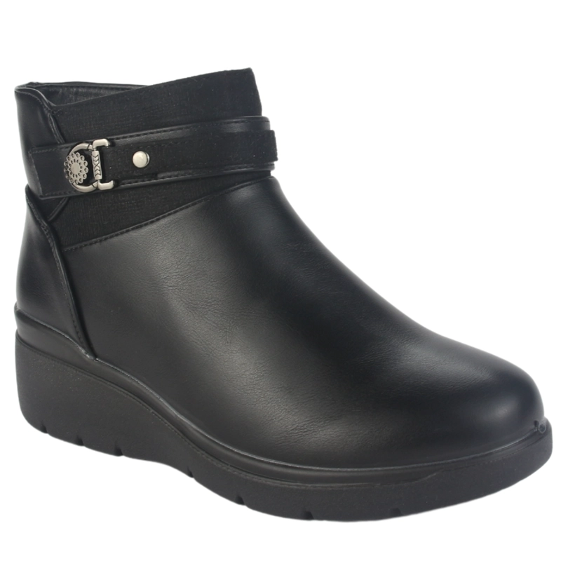 BOTIN CHALADA MUJER CURVE-5 NEGRO CASUAL - 3